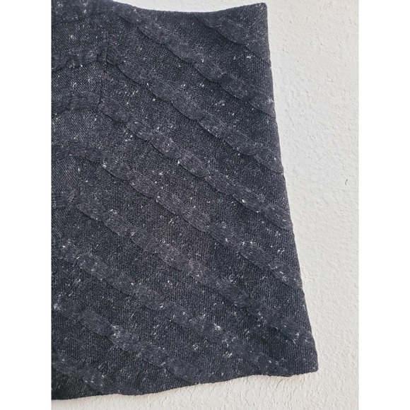 Nanette Lepore Vintage 90s Y2K Gray Wool Tweed A-Line Mini Skirt Chevron XS S - Picture 5 of 7